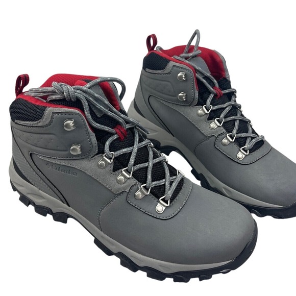 Columbia Newton Ridge Plus II Waterproof Hiking Boots‎ Gray Red Men's 11, hiking - Picture 1 of 10